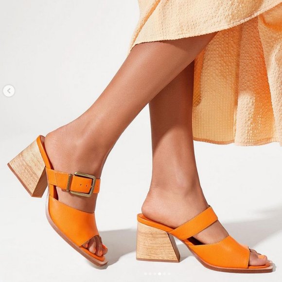 Charlotte Stone Red Heeled Sandals - Picture 3 of 14